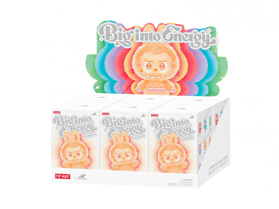 Pop Mart Labubu The Monsters Big into Energy Series Vinyl Plush Pendant Sealed Case (unité)