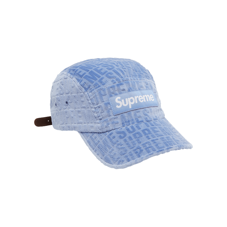 Supreme Velvet Pattern Camp Casquette 'Light Blue'