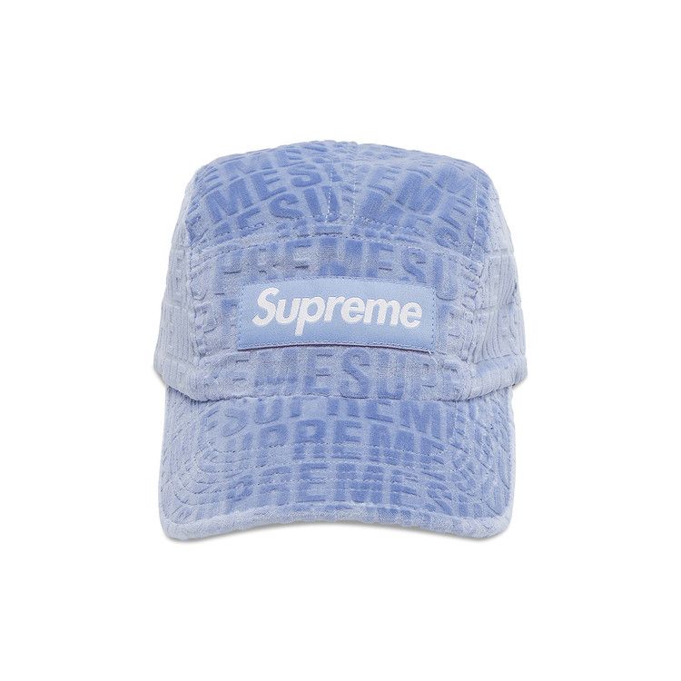 Supreme Velvet Pattern Camp Casquette 'Light Blue'