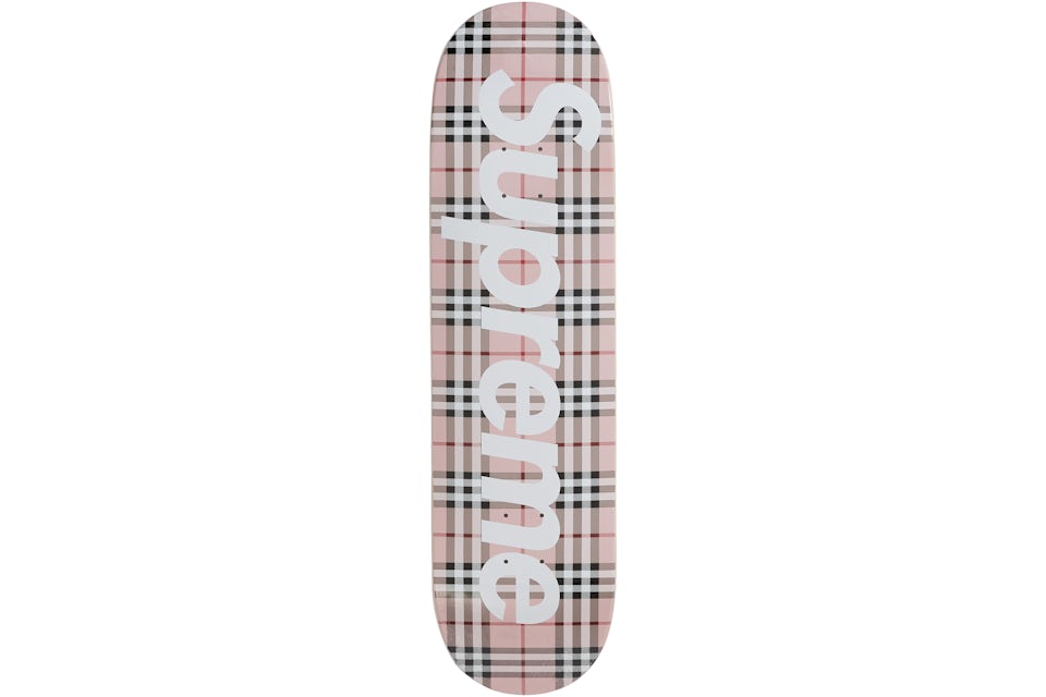 Supreme Burberry Skateboard Deck Pink
